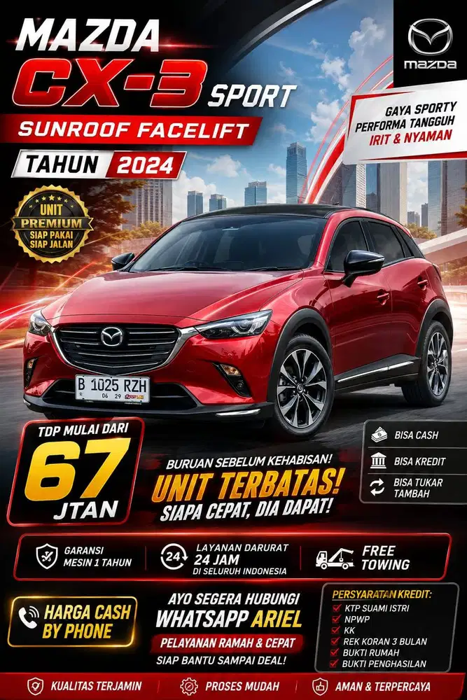 Mazda CX Sport sunroof facelift 2024