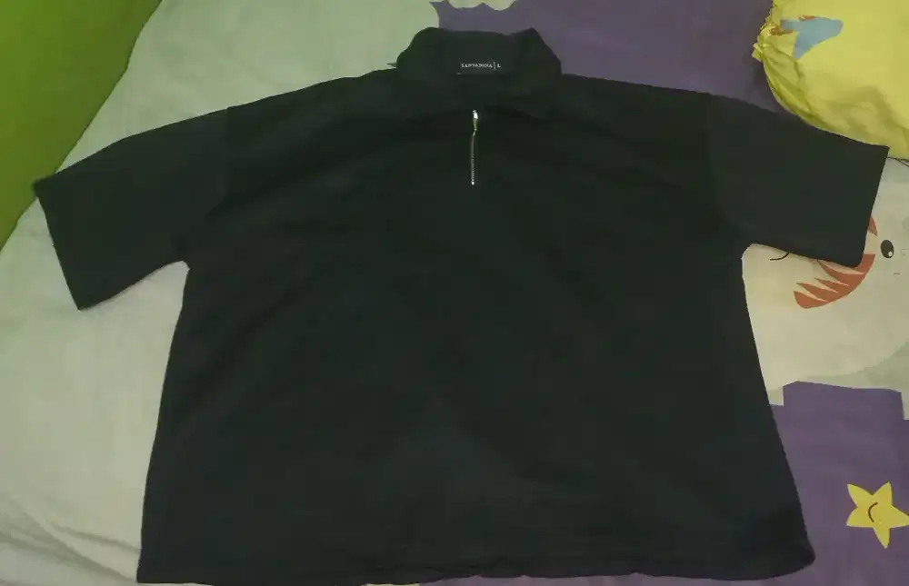 Polo shirt half zipper