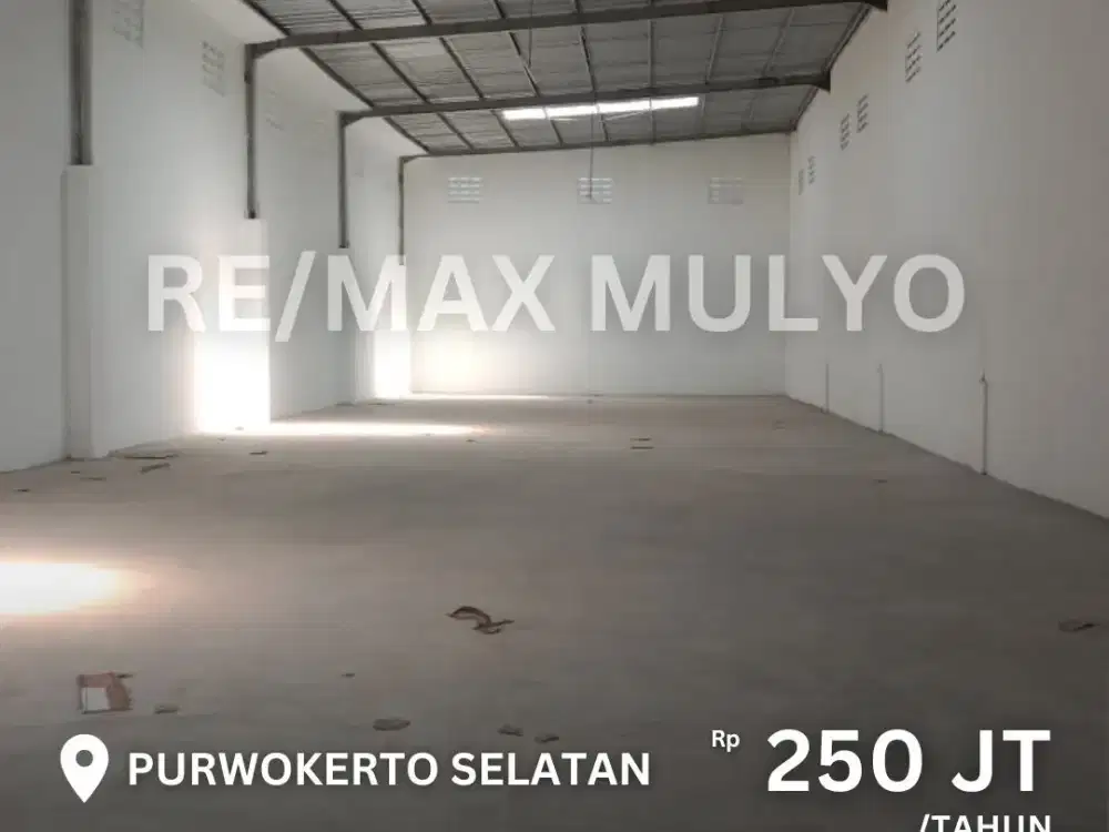 Disewakan Gudang Strategis Area Purwokerto Selatan, Siap Pakai dan Akses Mudah