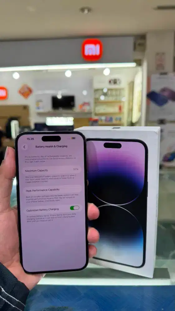 Jual iphone 14 promax 256GB ibox fullset BH 92%