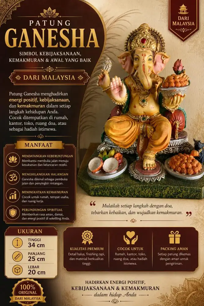 Patung Ganesha (Style India)