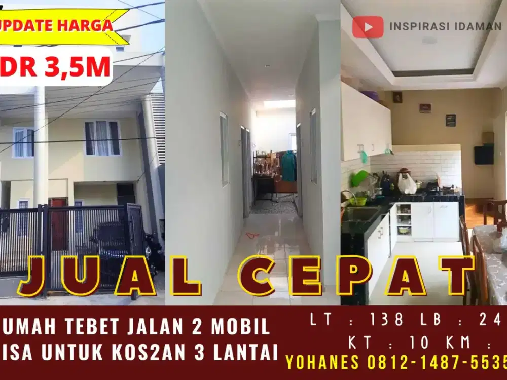 Rumah Bisa Untuk Kost Kost An di Tebet Akses Jalan 2 Mobil