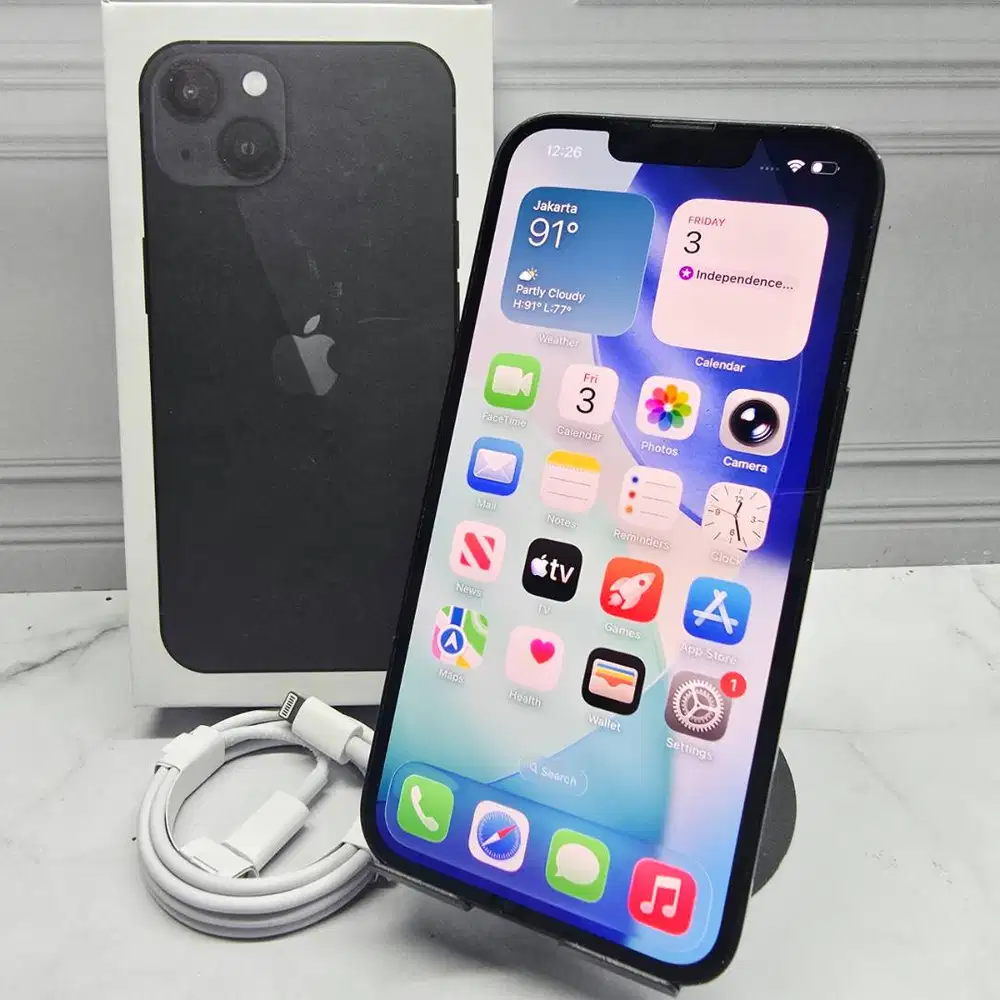 Iphone 13 128GB Midnight Resmi IBOX Fullset No Minus