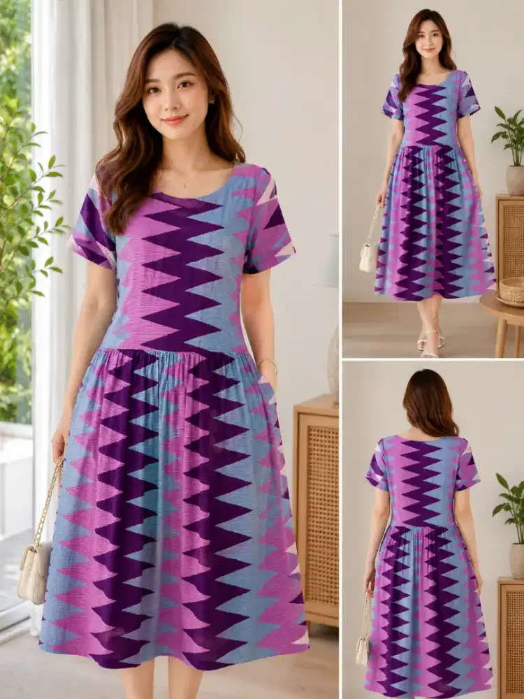 Dress tunik motif