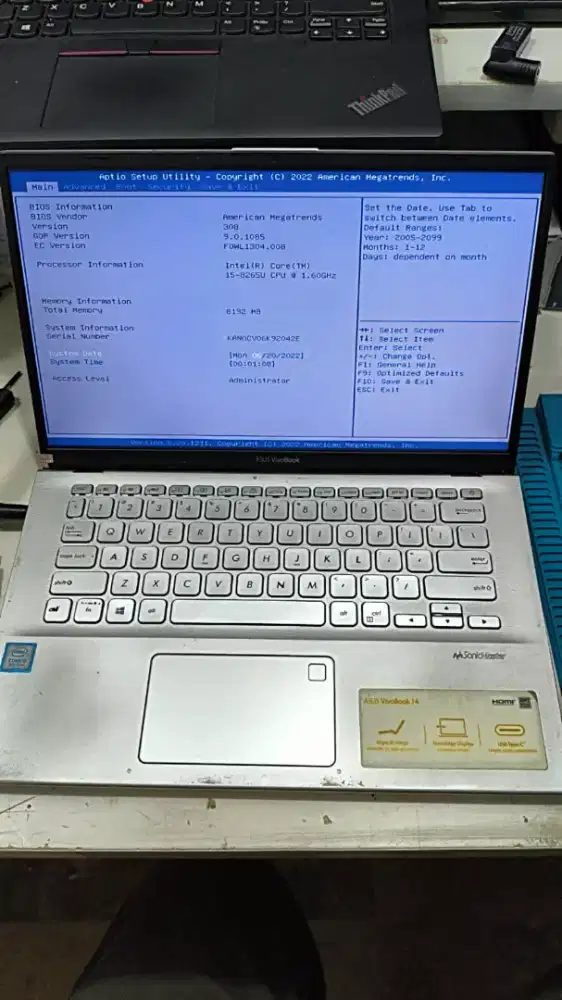 ASUS VIVOBOOK A412F CORE I5 8265U GEN8/DDR4 8GB /NVME 128GB JAKSEL