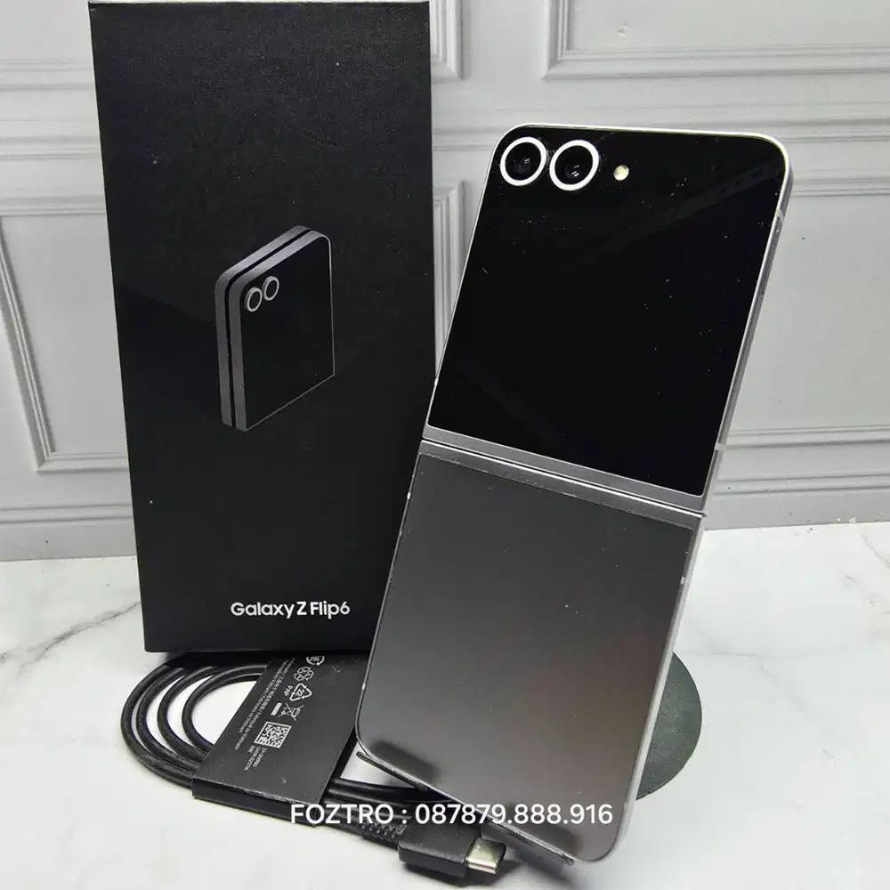 Samsung Galaxy Z Flip 6 12/256GB Silver Resmi SEIN Fullset No Minus