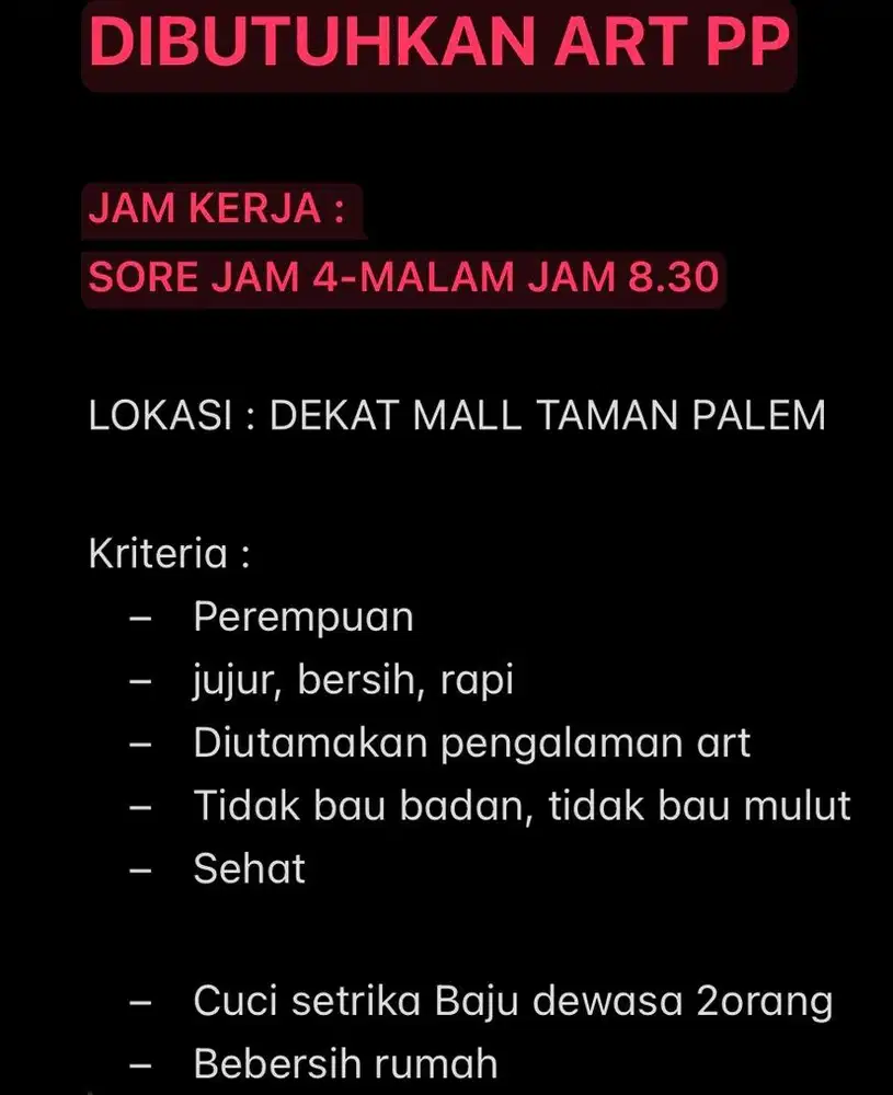 DIBUTUKAN ART PP