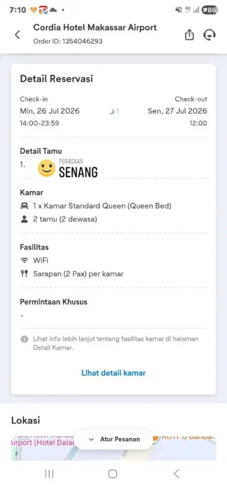 JUAL CEPAT VOUCHER HOTEL CORDIA DENGAN SARAPAN TGL 26 27 JULI MURAH