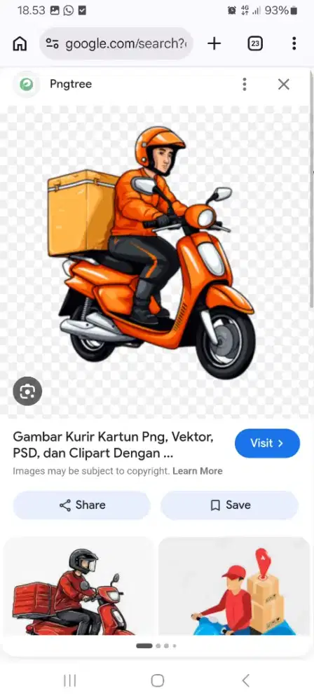 Kurir paket pria