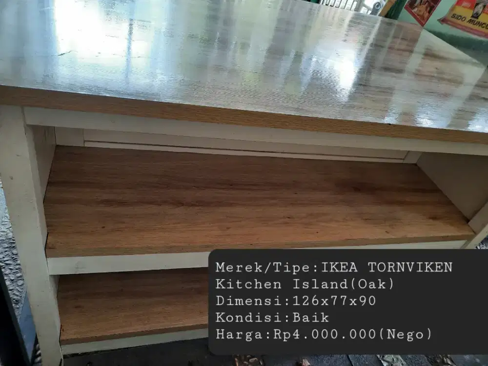 IKEA TORNVIKEN Kitchen Island (Oak)