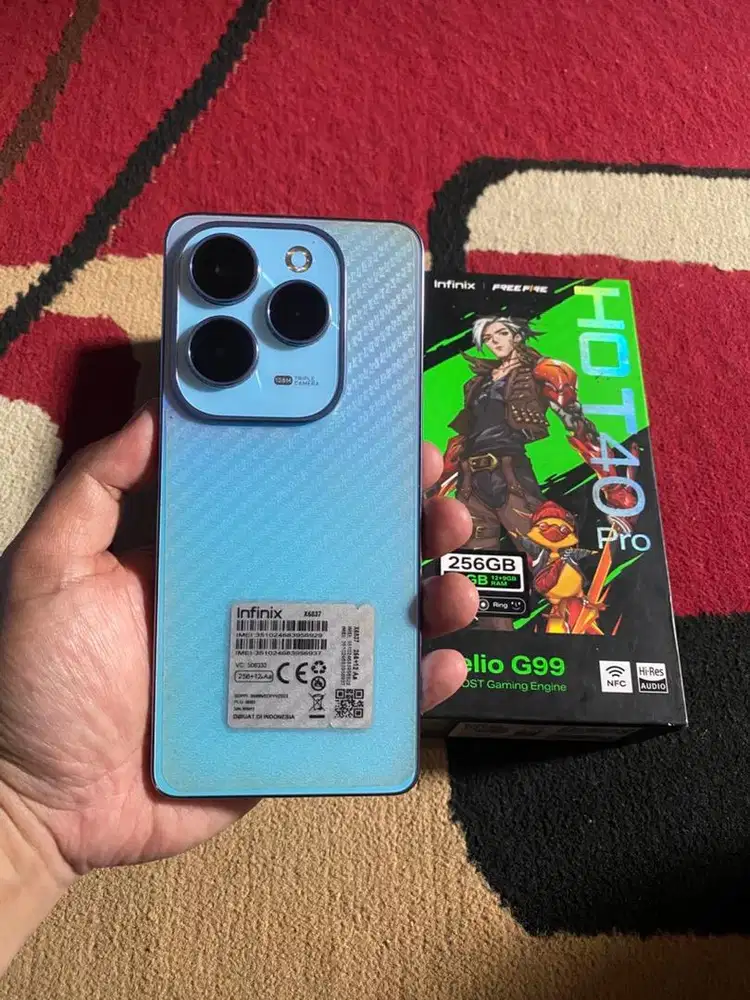 BISMILLAH INFINIX HOT 40 PRO RAM 12/256 FULSET NOMINES