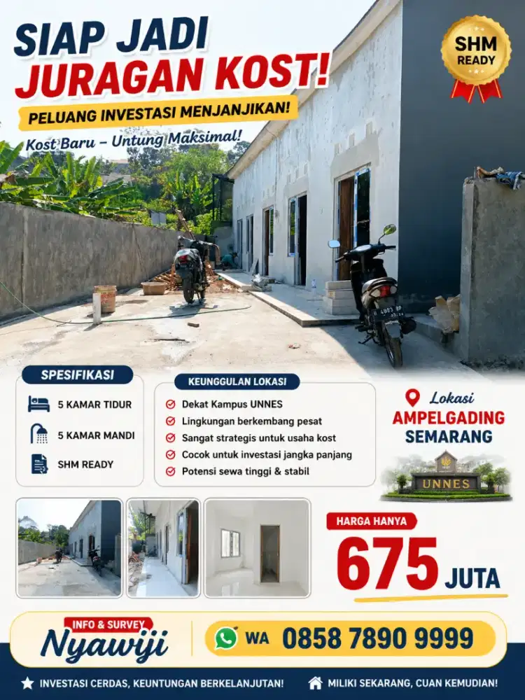 KOST BARU SIAP HUNI SHM READY DI AMPEL GADING