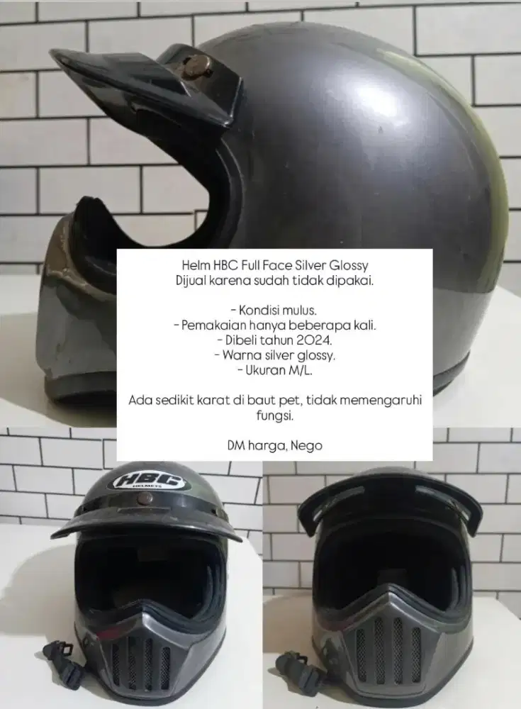Helm cakil masih mulus