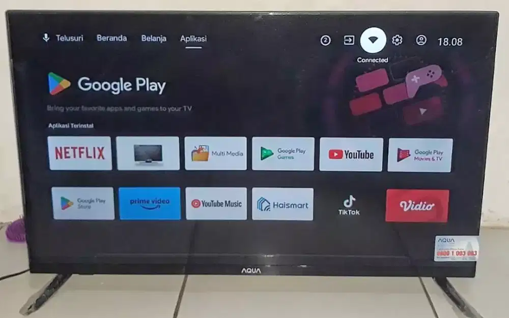 TV LED 32 INC AQUA ANDROID&DIGITAL BAGUS NORMAL&GBR BENING BEKASI KOTA