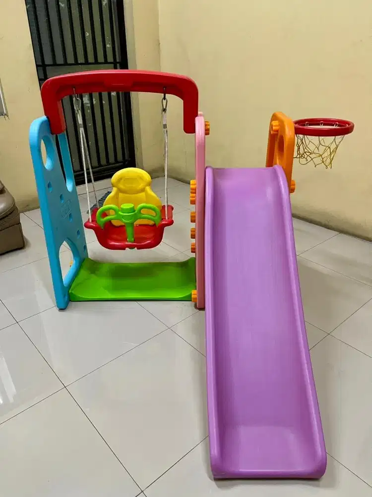 Mainan perosotan anak ayunan anak jumbo 3in1