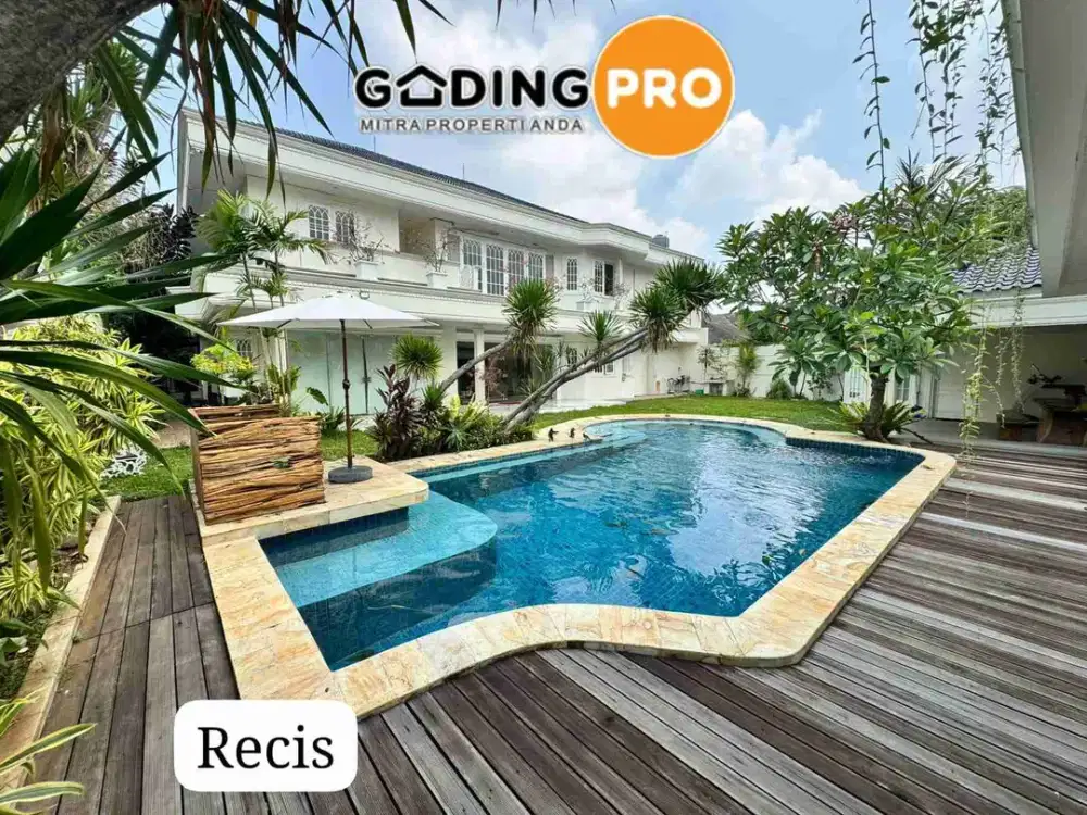 JUAL RUMAH CILANDAK BARAT JAKARTA SELATAN SHM PLUS KOLAM RENANG KONSEP AMERICA CLASSIC SIAP HUNI