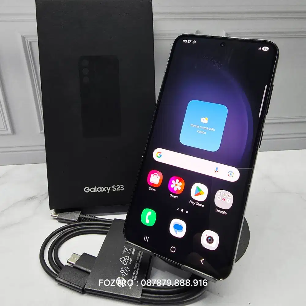 Samsung Galaxy S23 8/256GB Black Resmi SEIN Mulus Fullset No Minus