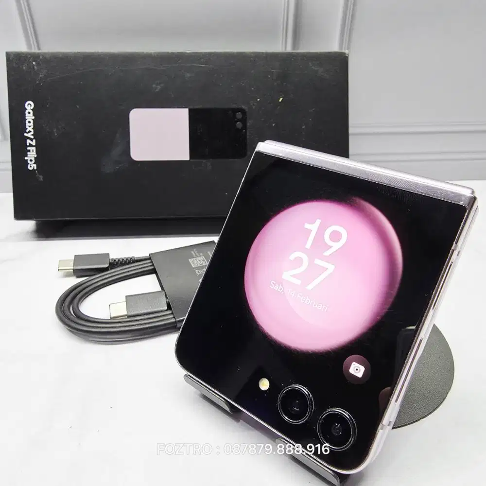 Samsung Galaxy Z Flip 5 8/256GB Lavender SEIN Resmi Mulus Fullset