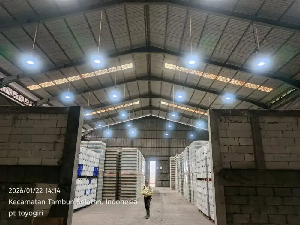 Disewakan Murah Gudang Luas Akses Kontainer dekat Pintu TOL Tambun Selatan