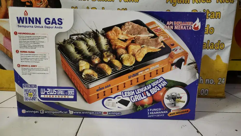 Bakaran kompor gas elpiji + gas tabung