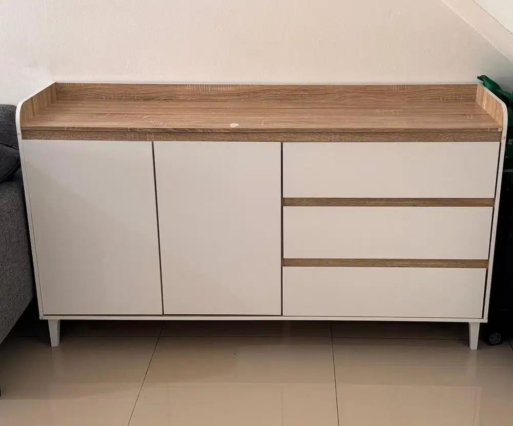 LIVINA SB 150 Sonoma Oak – Lemari 2 Pintu + 3 Laci