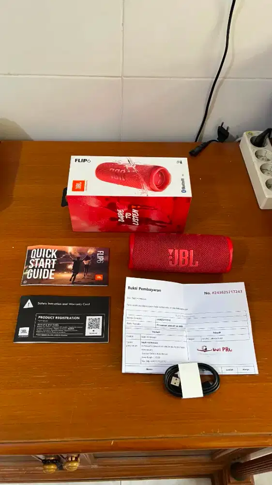 JBL Flip 6 Fullset Original Red