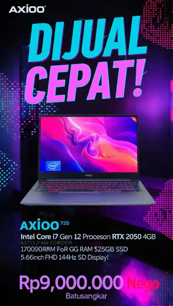 Laptop Axioo Pongo 725 Gaming