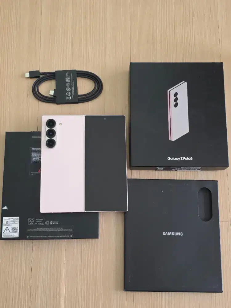 Samsung Z fold 6 12/256GB sein fullset mulus warna jarang