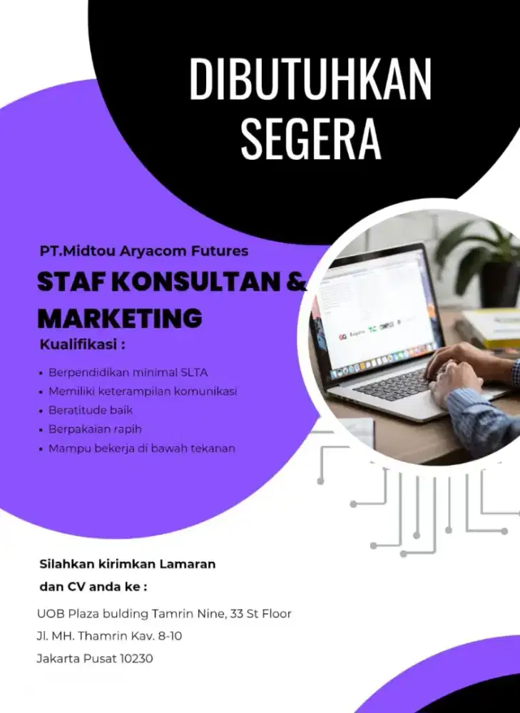 Dibutuhkan segera marketing professional
