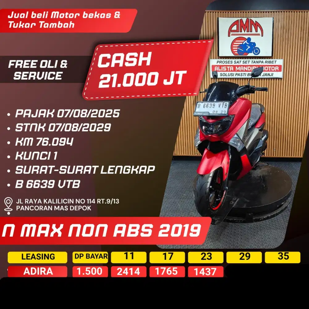 NMAX NON ABS 2019 CASH / KREDIT ALISTA