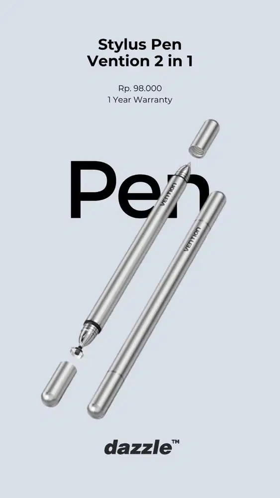 STYLUS PEN VENTION 2 IN 1 GARANSI 2 TAHUN