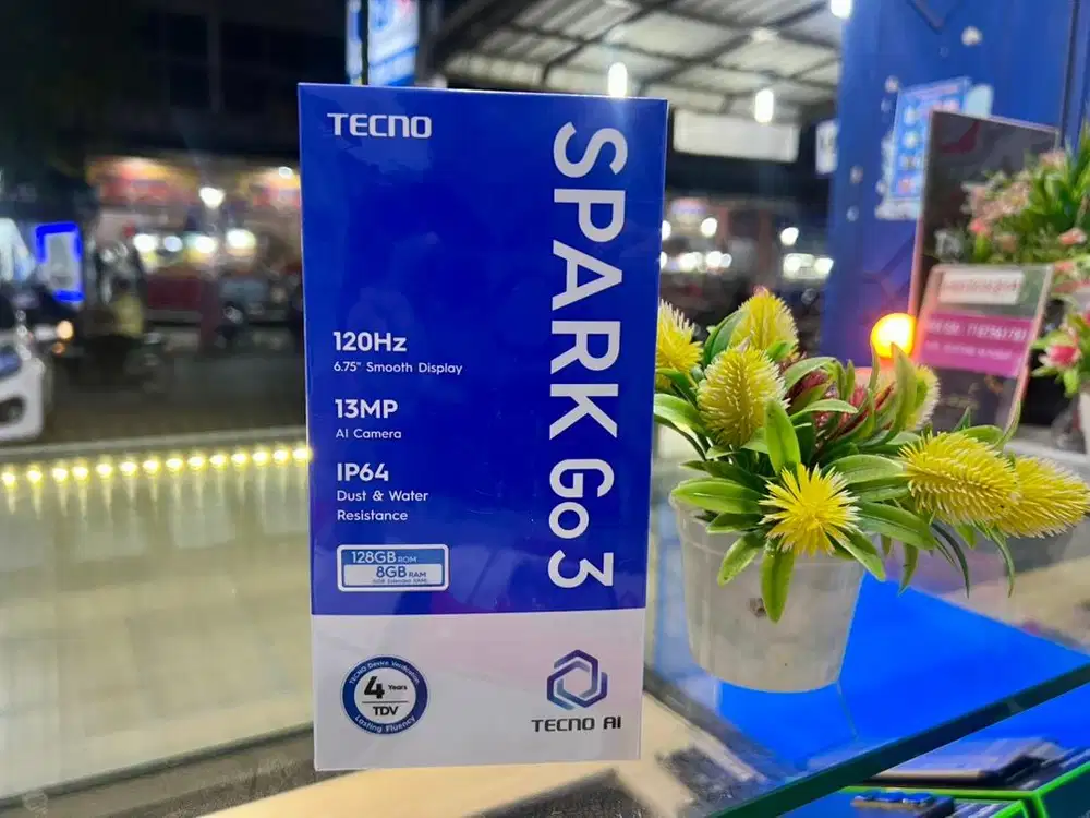 TEHNO SPARK GO 3 4+8/128GB (BARU) GARANSI RESMI 1 TAHUN