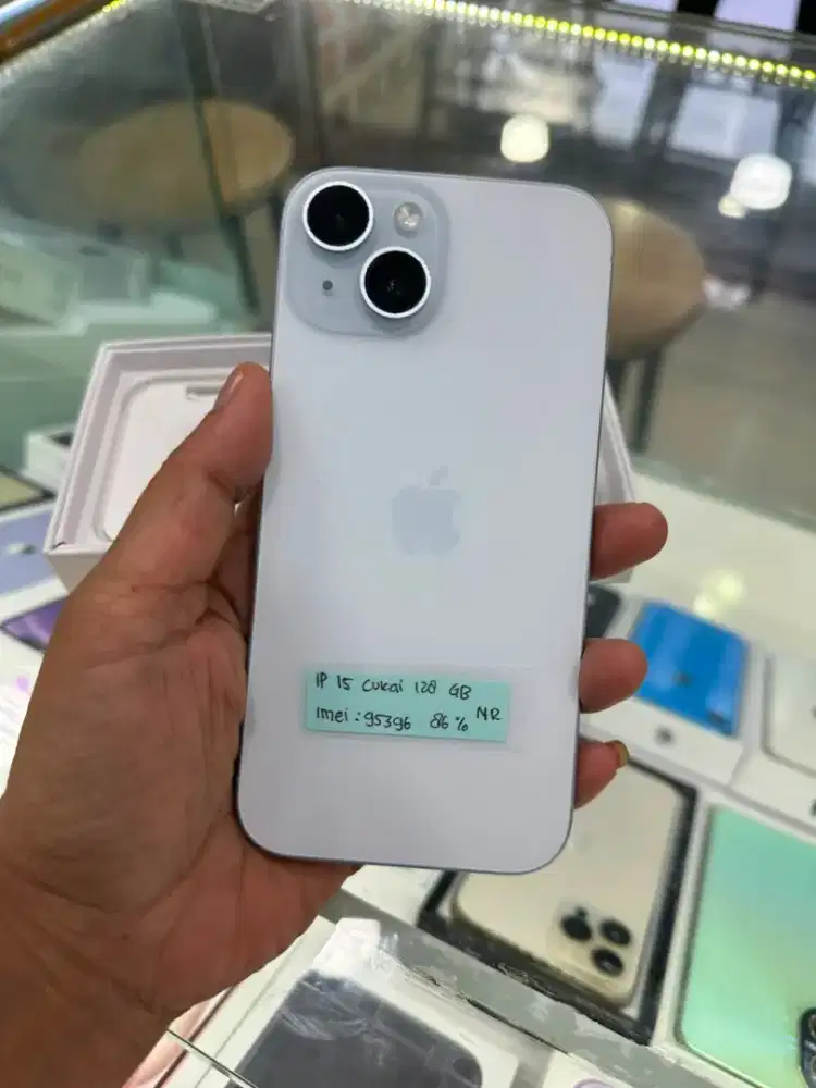 IPHONE 15 128GB BEACUKAI BLUE MINUS PEMAKAIAN