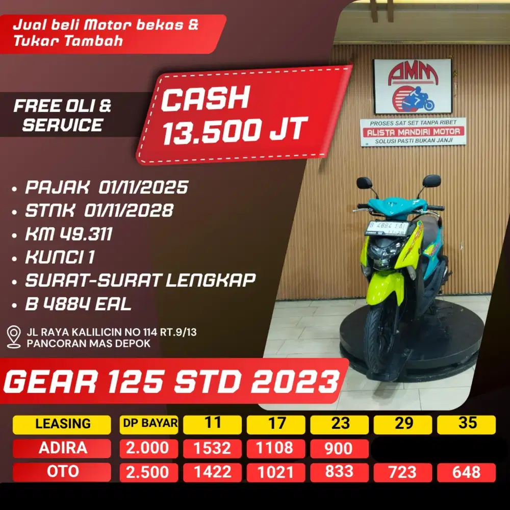 GEAR 125 STD 2023 CASH / KREDIT ALISTA