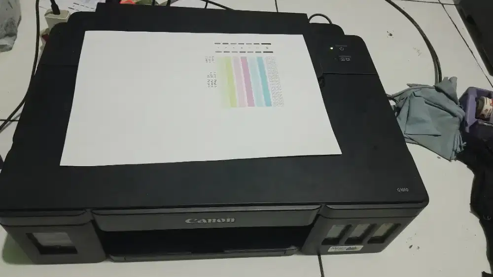 Jual printer bekas canon g1010 siap pakai.