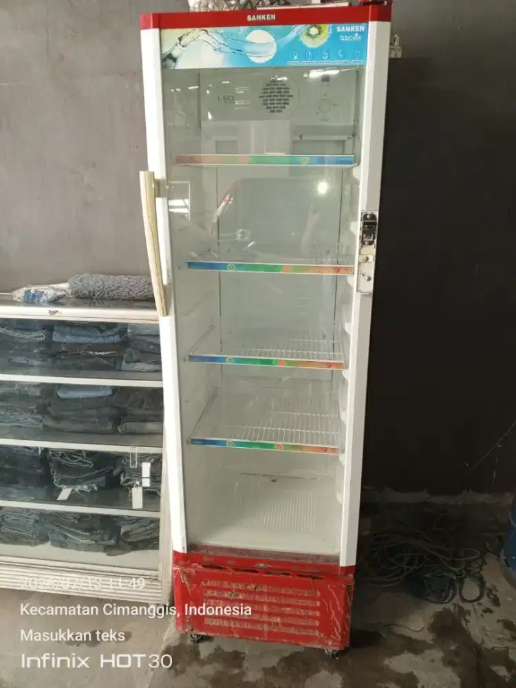Showcase Sanken 4rak kondisi nyala dan dingin minus pemakaian