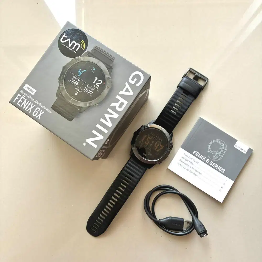 Garmin Fenix 6X sapphire fulset