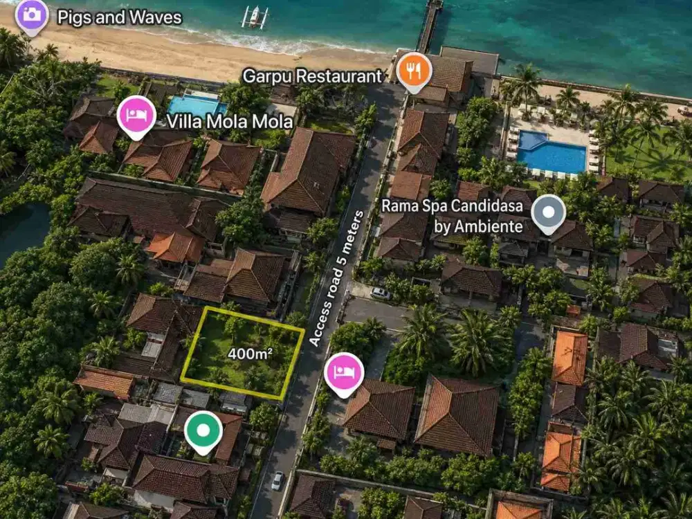 Tanah Strategis Dekat Pantai Candidasa Karangasem