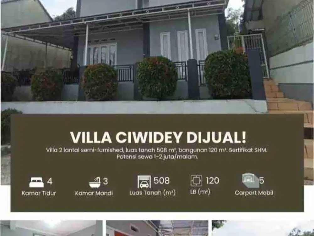 villa Rumah di Ciwidey hrga di bawah pasaran