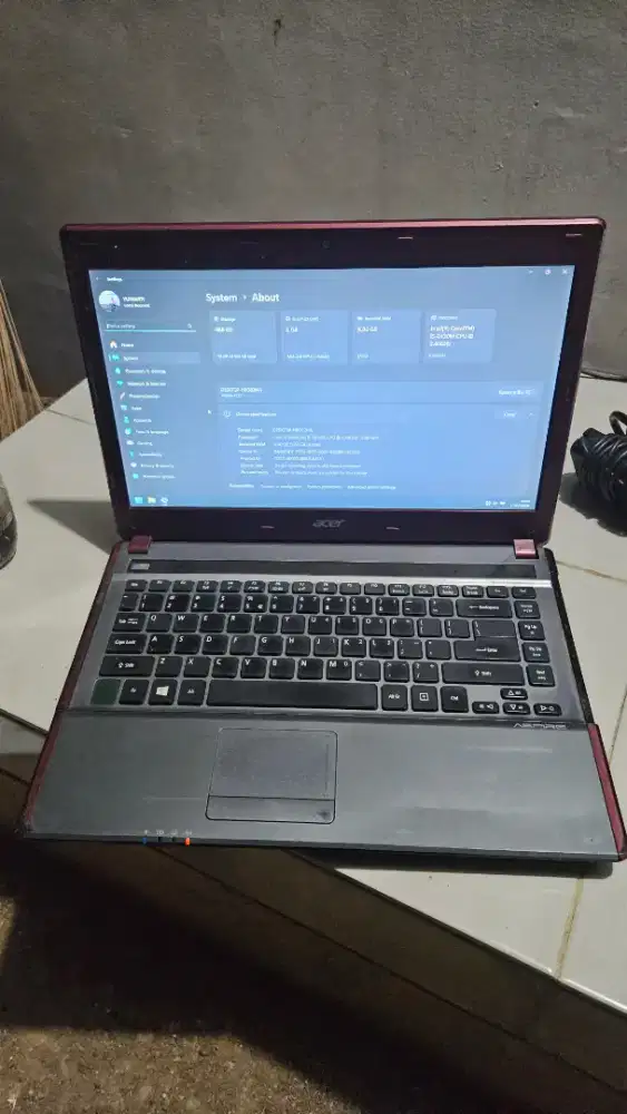 Laptop Acer 4755 core i5 normal