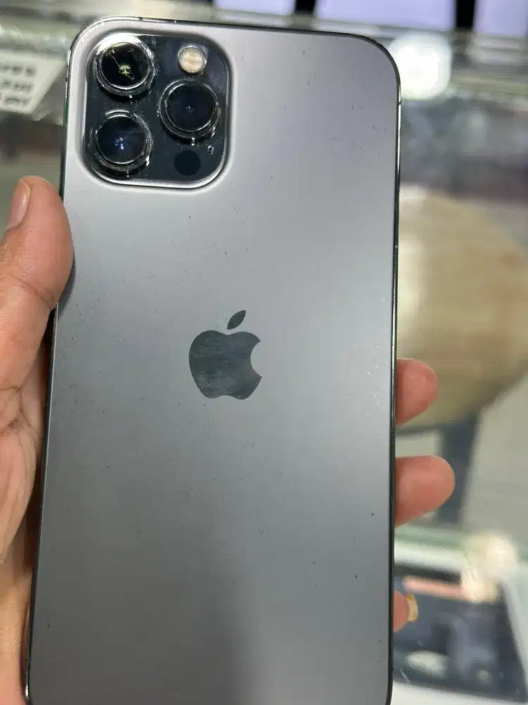 IPHONE 12 PROMAX 256 BEACUKAI GREY NO MINUS