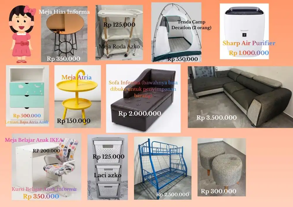 Dijual Perabot Rumah Tangga