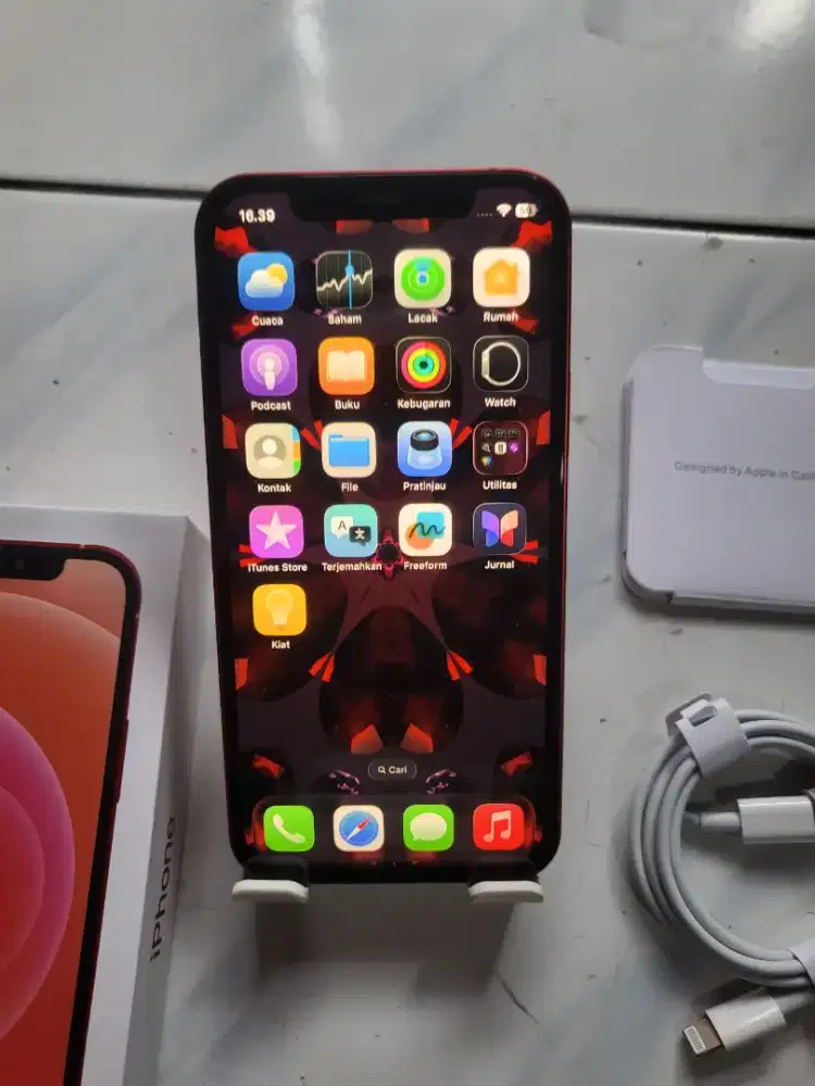 Iphone 12 mini 64gb red inter all operator mulus normal normal semua
