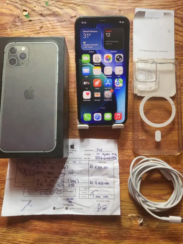 Iphone 11 pro 64gb inter grey fulset mulus normal semua nokendala