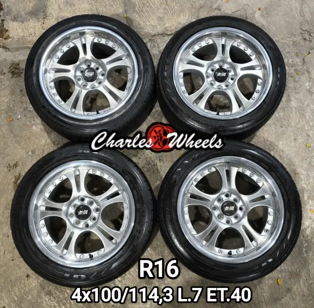 Jual velg + ban r16 4x100 4x114,3 carberus avanza jazz yaris vios dll