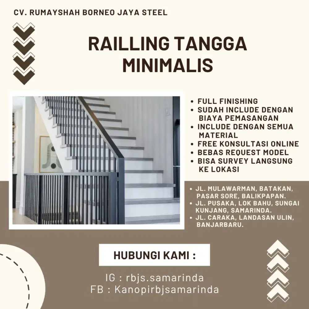 Railling Tangga Minimalis Simple & Mewah