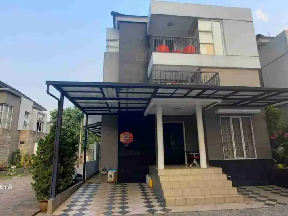 Rumah 3 lantai siap huni semi furnish, harjamukti depok