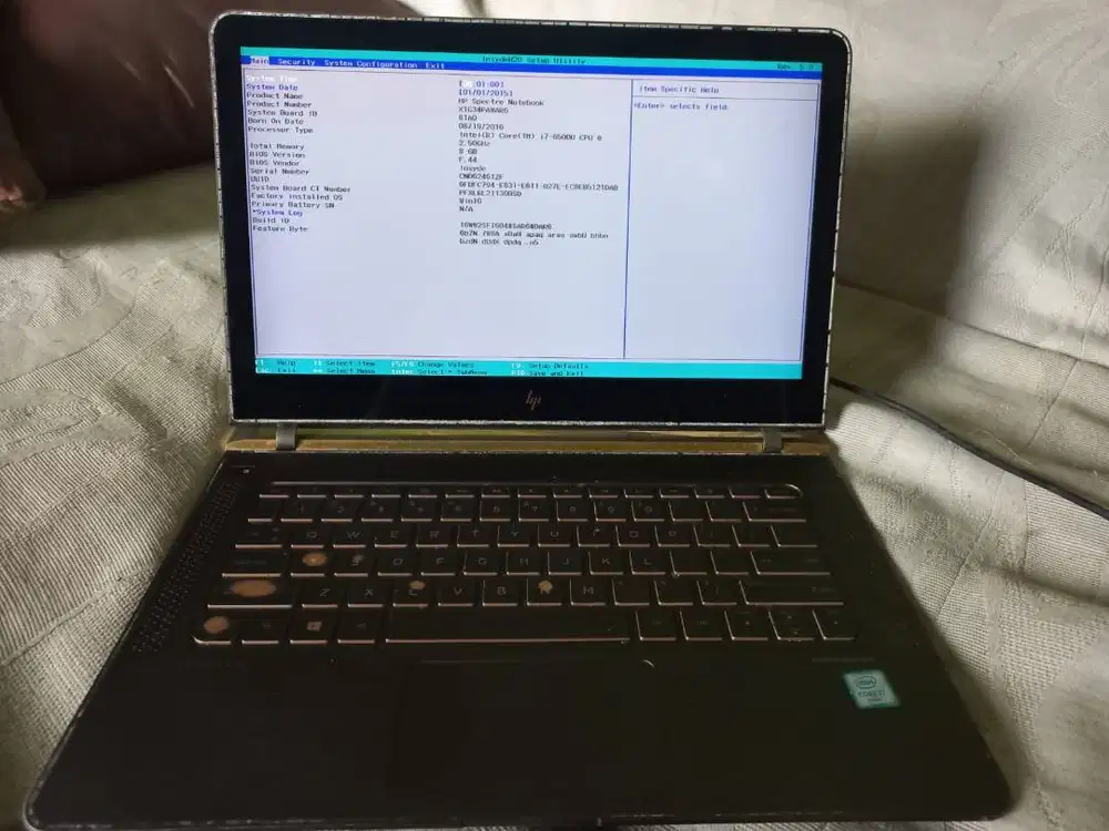 HP Spectre 13, core i7 gen 6