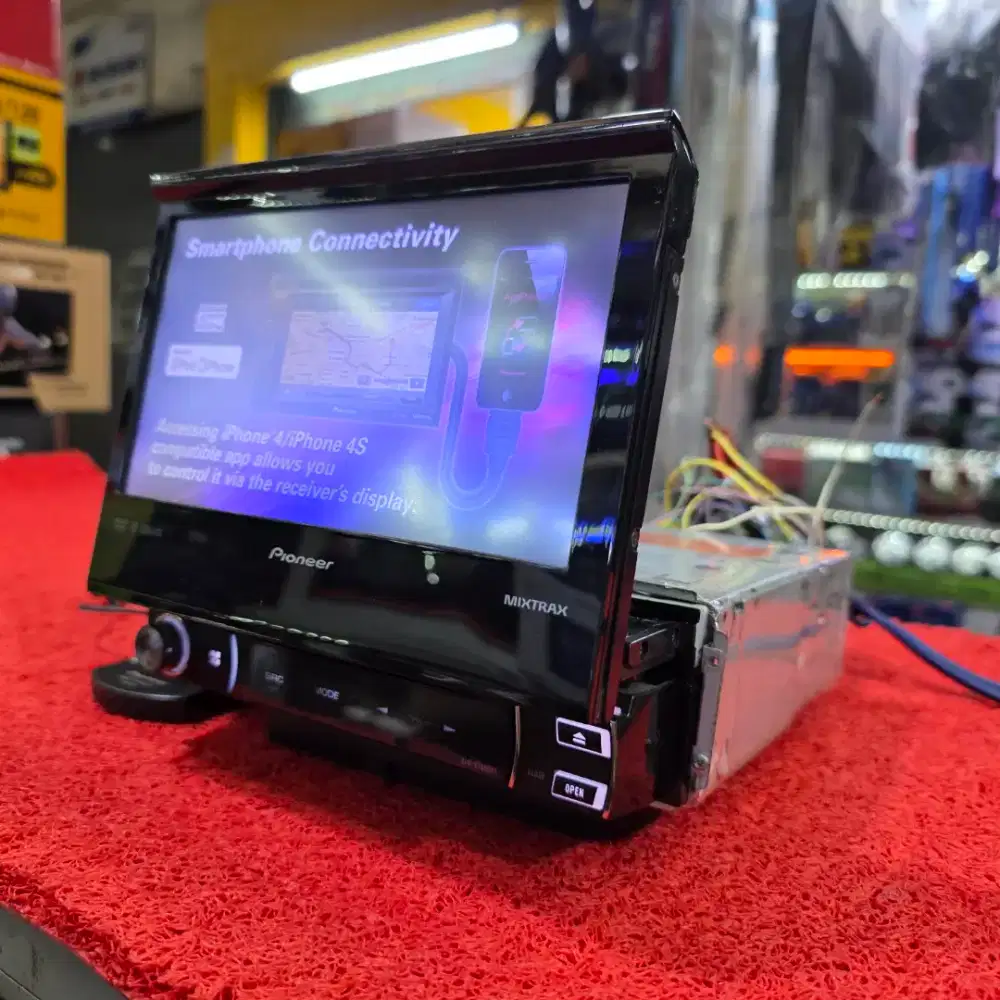 Head Unit Single Din Pioneer AVH-X7550BT Bluetooth USB DVD Aux Radio