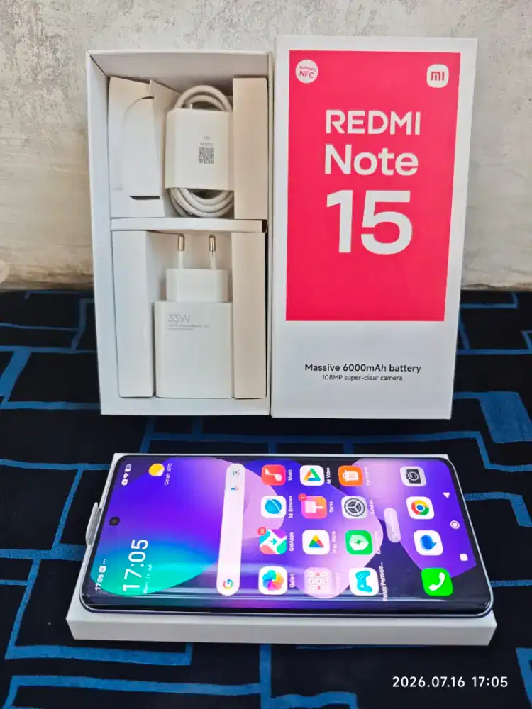 Redmi Note 15 4G 6/128 Fullset ori segel mulus pmkain sgkt saja